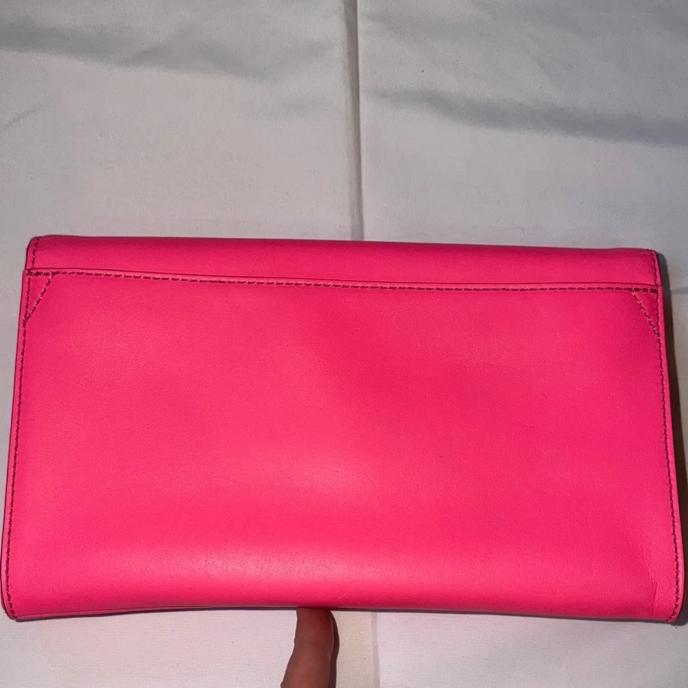 Kate Spade Vibrant Pink Clutch with Bow Accent - Picture 5 of 7